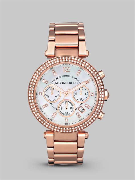 Stainless Steel Mother of Pearl Michael Kors .